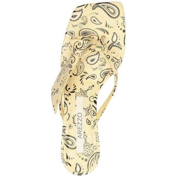 Arezzo Women's Lidia Mid Stiletto Sandals - Pale Yellow Multi - Picture 4 of 4